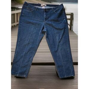 Just My Size Jeans 24W Women's Short Dark Blue Embroidered JMS‎ Classic Fit